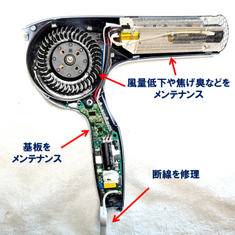 リファ ドライヤー修理サービス|電源が入らない・断線・スイッチ不良対応【基本修理5,980円】